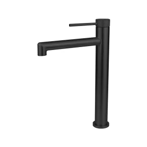 tall brushed black bathroom faucet single handle high spout basin tap modern luxury design