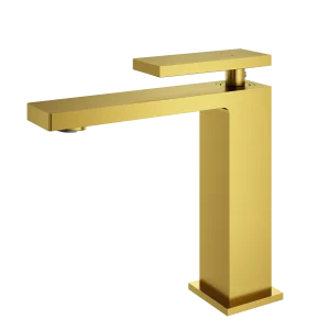 brushed gold bathroom faucet single handle sink faucet deck mounted stainless steel luxury design
