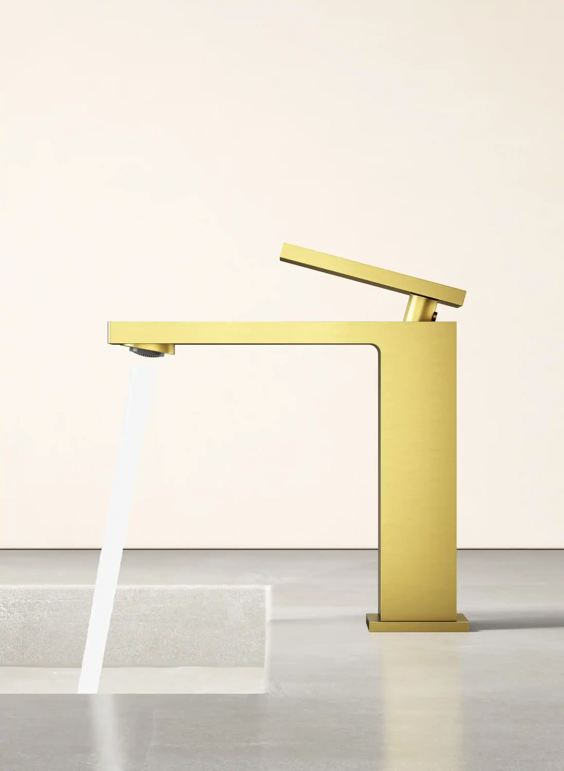 modern brushed gold basin faucet single hole installation smooth water flow control