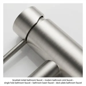 tall brushed chrome bathroom faucet high rise single hole installation smooth water flow