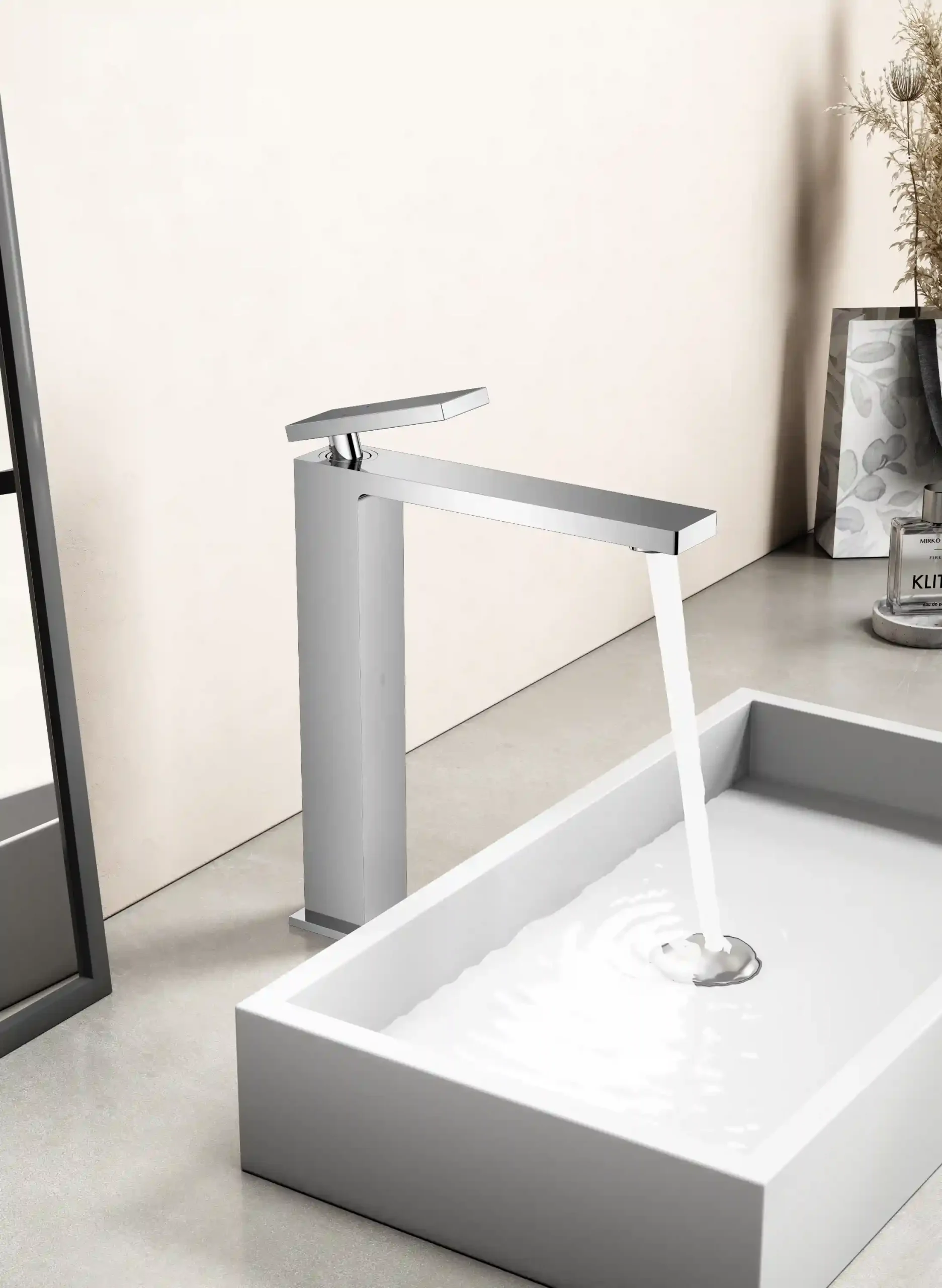 brushed chrome bathroom faucet single hole installation mixer tap hot cold water