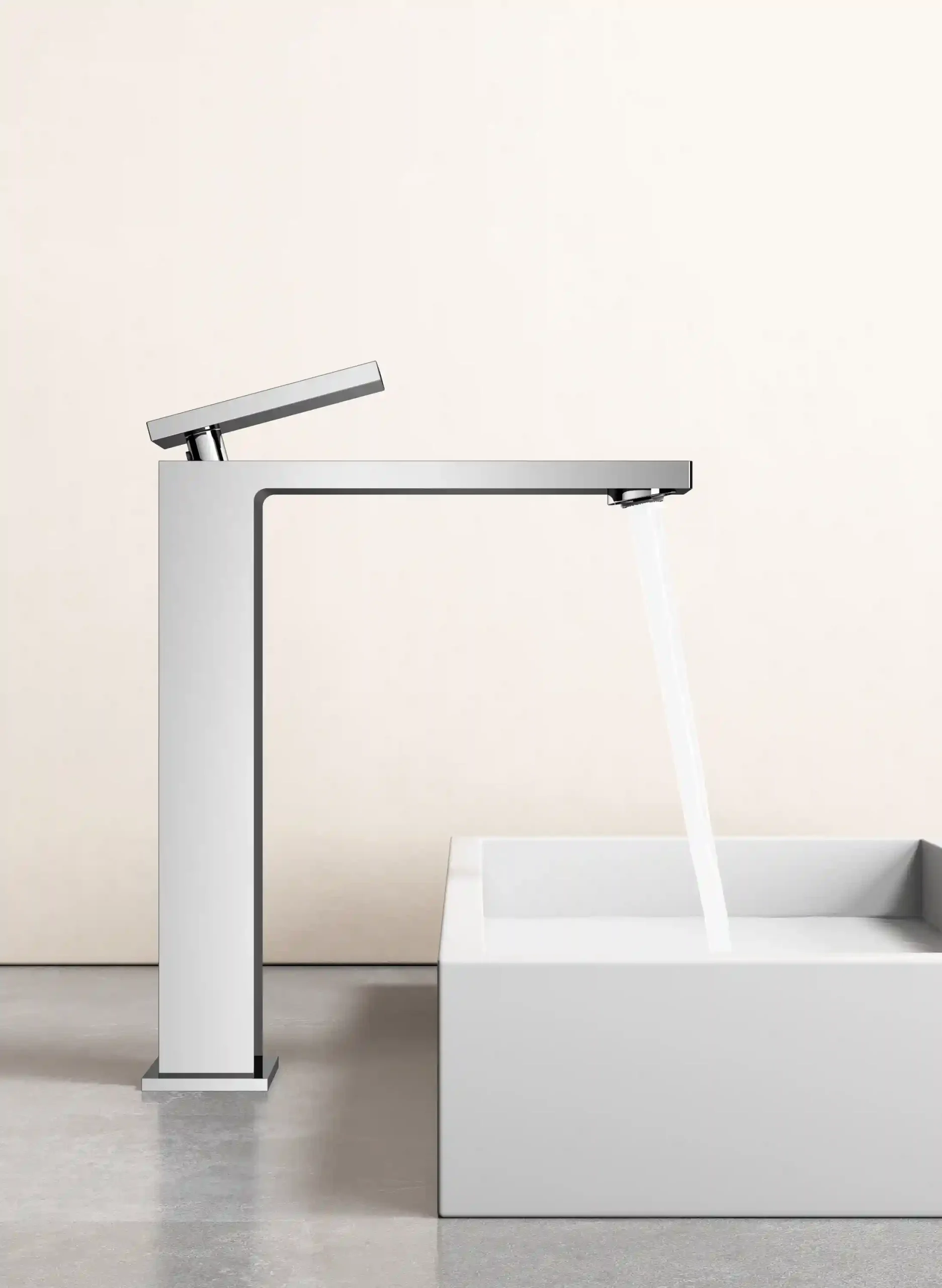 luxury brushed chrome bathroom faucet single handle basin tap premium modern bathroom