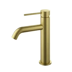 elegant brushed gold basin faucet contemporary single handle design smooth water control
