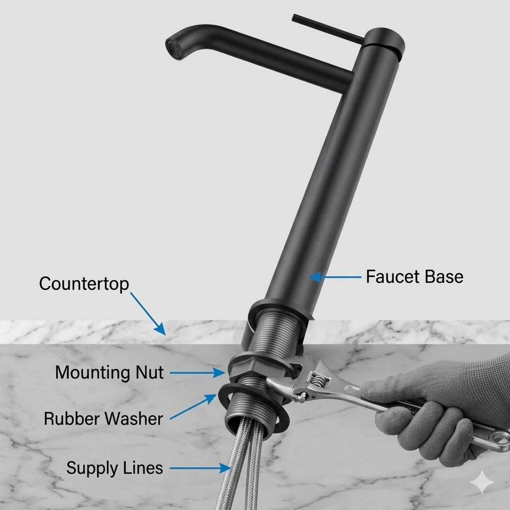 modern brushed black basin faucet single handle sink mixer tap smooth water control