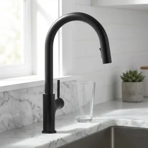 matte black kitchen sink faucet single handle contemporary minimalist style for home