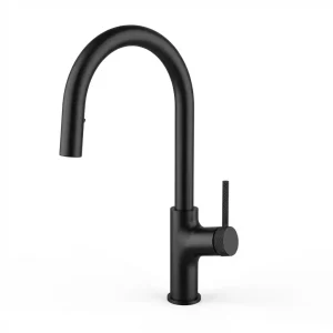black stainless steel kitchen faucet with pull out sprayer flexible hose easy cleaning
