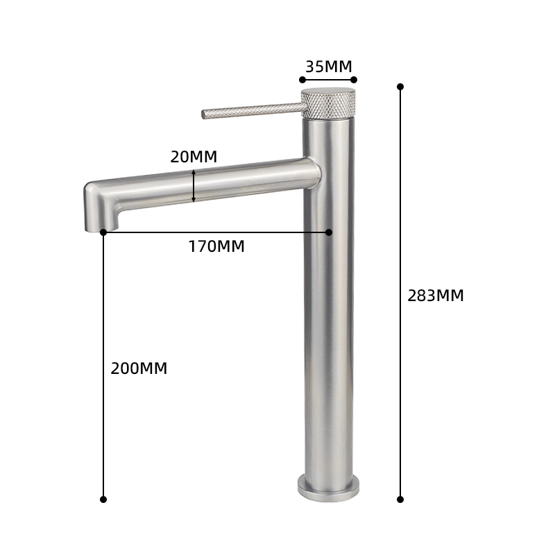 modern tall brushed black basin faucet deck mounted luxury style for upscale bathroom