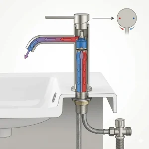 premium brushed chrome basin faucet single handle mixer tap hot and cold water control