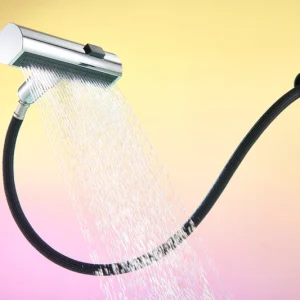 brushed chrome pull down kitchen faucet single handle deck mounted stainless steel modern design