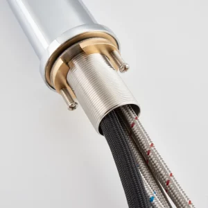 modern brushed chrome kitchen faucet high arc single hole installation smooth water flow